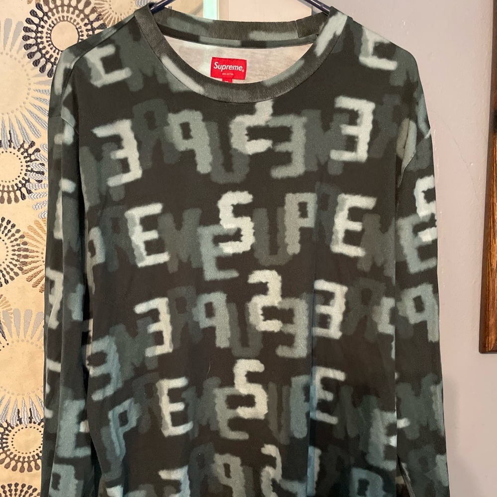Supreme long sleeve block letter logo
